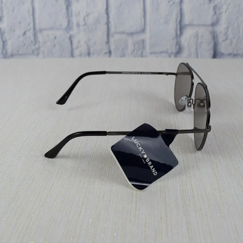 NWT Lucky Brand Capitola Aviator Sunglasses Blue